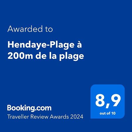 Hendaye-Plage A 200M De La Plage Lägenhet Exteriör bild